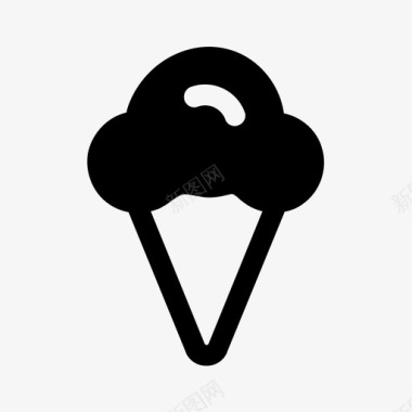 冰淇淋筒冰淇淋图标图标