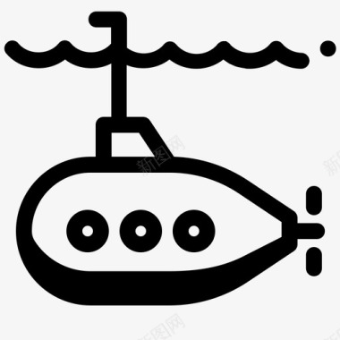 潜艇海洋船图标图标
