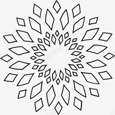 曼陀罗装饰花图标图标