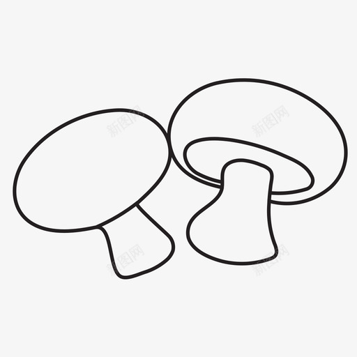 蘑菇食物杂货图标svg_新图网 https://ixintu.com 杂货 蔬菜 蘑菇 食物