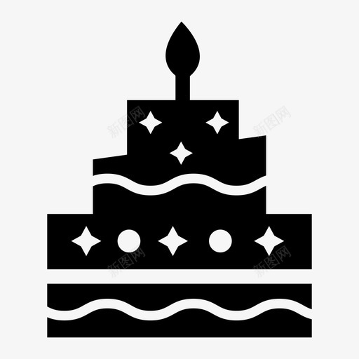 生日蛋糕蜡烛食物图标svg_新图网 https://ixintu.com 生日蛋糕 聚会 蜡烛 食物