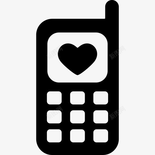 带着一颗心的手机做我的情人图标svg_新图网 https://ixintu.com 做我的情人 带着一颗心的手机