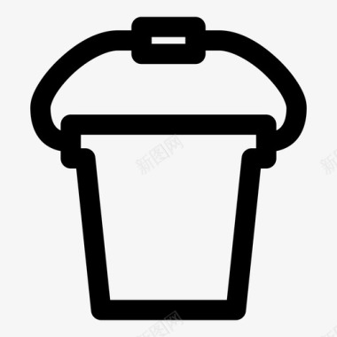 桶容器填充物图标图标