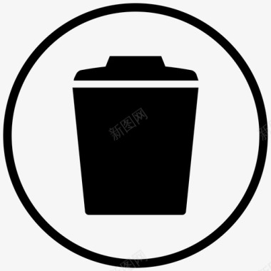 垃圾箱删除回收站图标图标