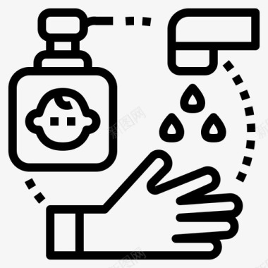 洗手清洁卫生图标图标