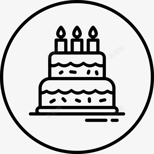 蛋糕生日蜡烛图标svg_新图网 https://ixintu.com 甜点 生日 蛋糕 蜡烛 食物 餐厅卷2