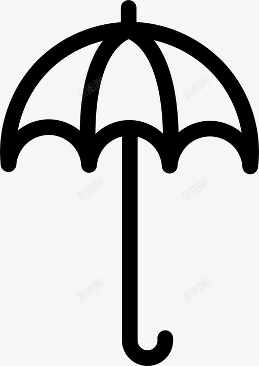 雨伞下雨天气图标svg_新图网 https://ixintu.com 下雨 天气 潮湿 雨伞