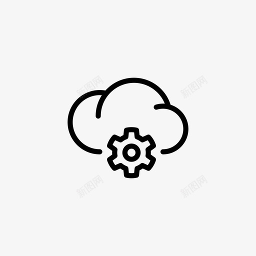 云设置数据装备图标svg_新图网 https://ixintu.com 云设置 加载 数据 数据云 装备
