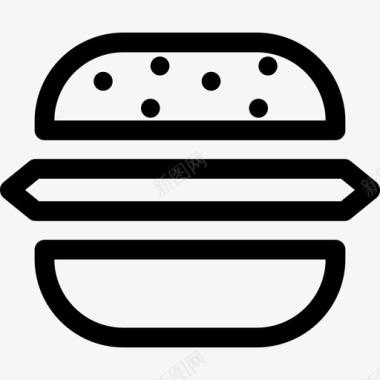 芝麻汉堡食物poi食物概要图标图标