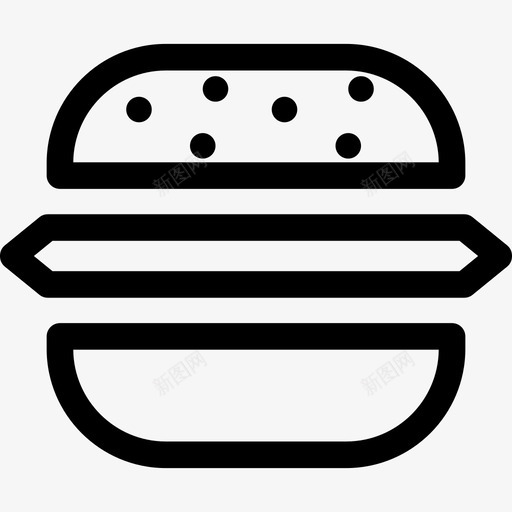 芝麻汉堡食物poi食物概要图标svg_新图网 https://ixintu.com poi食物概要 芝麻汉堡 食物