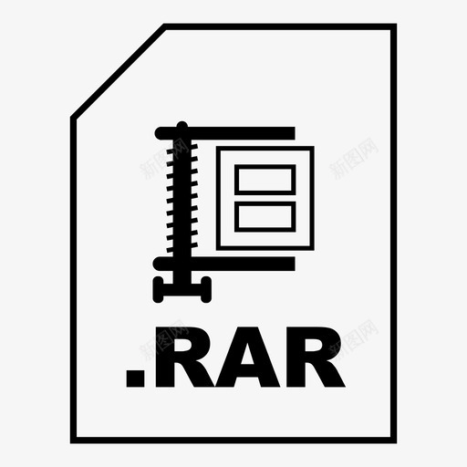 rar归档压缩图标svg_新图网 https://ixintu.com rar winrar 压缩 归档 文件 文件类型图标