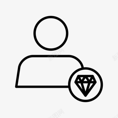 钻石用户珠宝商个人资料图标图标