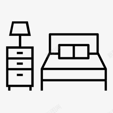 卧室家具室内图标图标