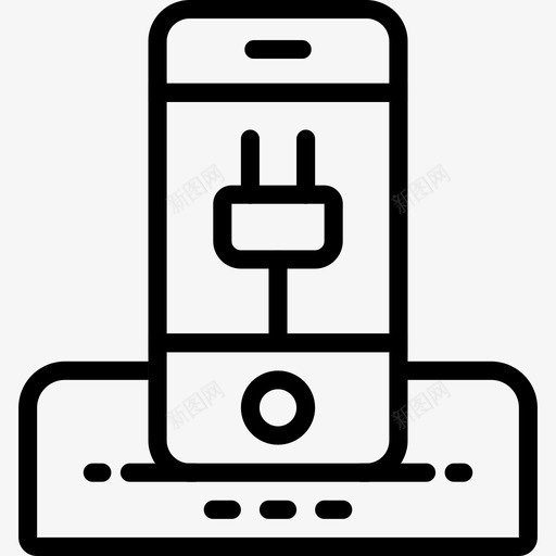 手机对接充电手机电源图标svg_新图网 https://ixintu.com 家庭自动化概述 手机 手机对接充电 电源
