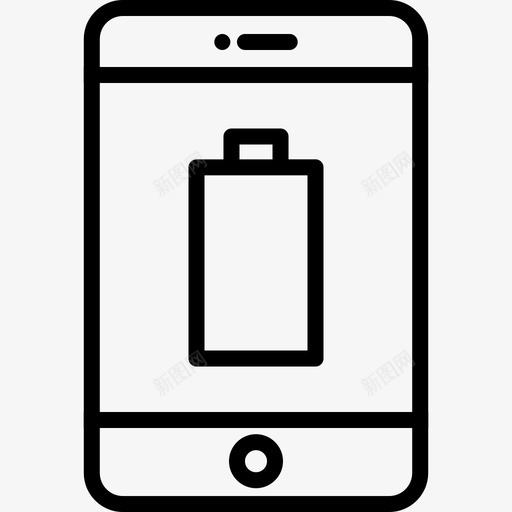 电池电量不足手机智能手机电池图标svg_新图网 https://ixintu.com 手机 智能手机电池 电池电量不足 移动工具