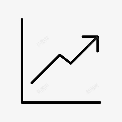 折线图图形增长图图标svg_新图网 https://ixintu.com 图形 增长图 增长线 学习 折线图 统计