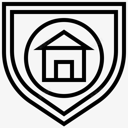 房地产家房子图标svg_新图网 https://ixintu.com 保护 家 房地产 房子 财产
