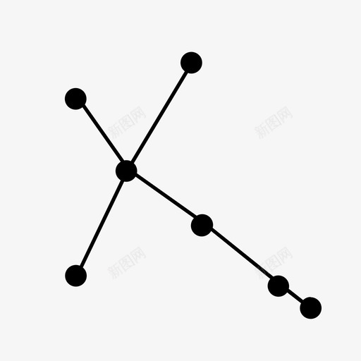 天鹅星座网络图标svg_新图网 https://ixintu.com 夜晚 天空 天鹅 星座 星星 网络
