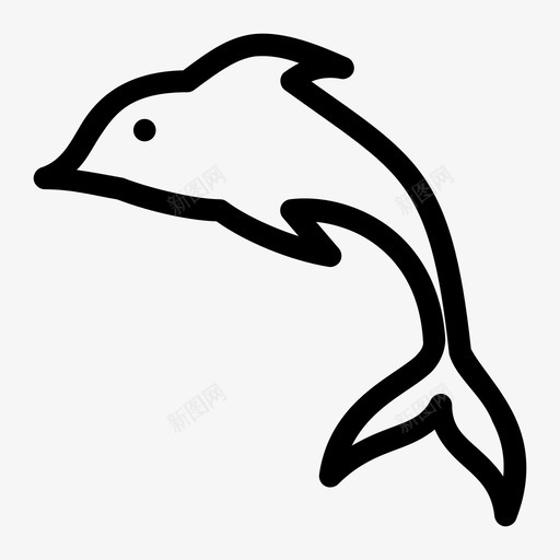 海豚哺乳动物海洋图标svg_新图网 https://ixintu.com 哺乳动物 海洋 海豚 游泳