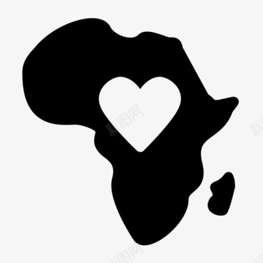 爱非洲非洲慈善图标图标