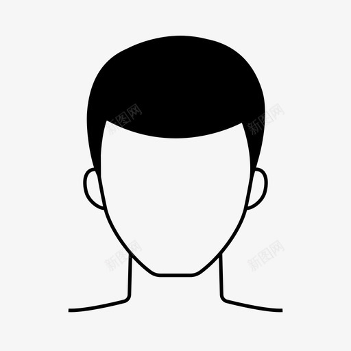 短发男人男人化身男人发型图标svg_新图网 https://ixintu.com 男人化身 男人发型 短发男人