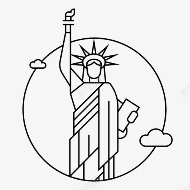 纽约城市自由图标图标