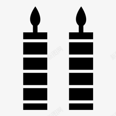蜡烛生日复活节图标图标