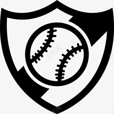 棒球盾徽章纹章图标图标