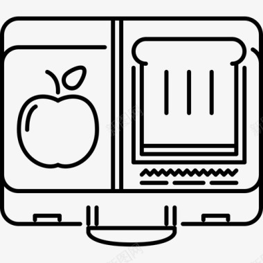午餐盒苹果食物图标图标
