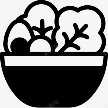 沙拉碗吃食物图标图标