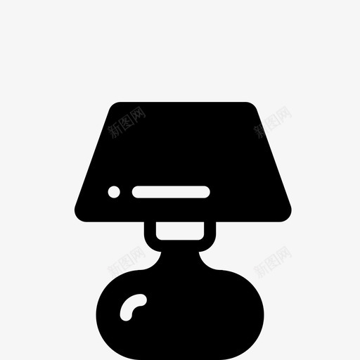 熄灯灯罩灯光图标svg_新图网 https://ixintu.com 家庭自动化固态 灯光 灯罩 照明 熄灯