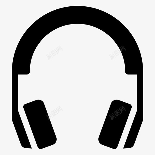耳机免提音乐图标svg_新图网 https://ixintu.com 免提 搜索引擎优化营销字形图标第一卷 立体声 耳机 语音 音乐