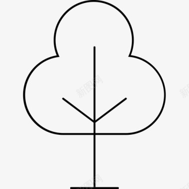 树植物学叶子图标图标