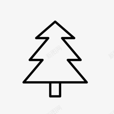 松树圣诞节大自然图标图标