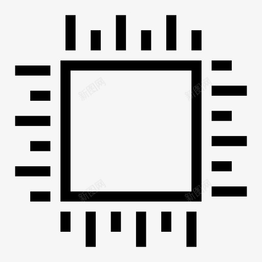 intelcpu桌面图标svg_新图网 https://ixintu.com cpu intel 处理器 桌面 硬件 计算机硬件行图标 设备