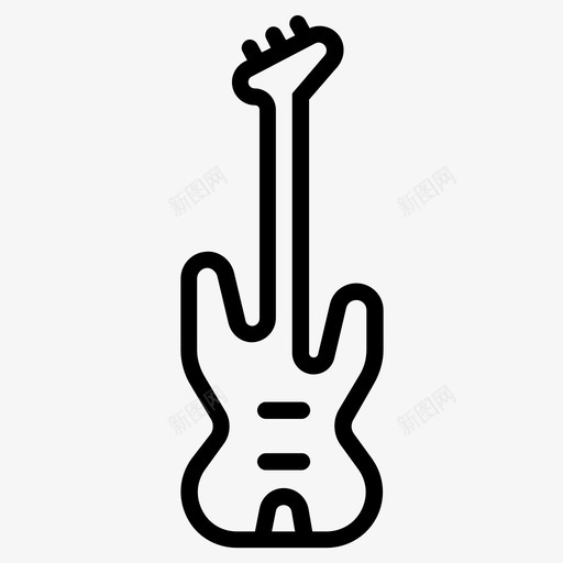 电吉他乐器音乐图标svg_新图网 https://ixintu.com 乐器 声音 电吉他 音乐