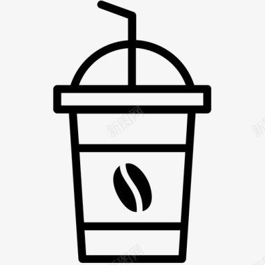 冰咖啡咖啡豆卡布奇诺图标图标