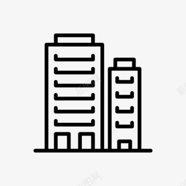 建筑物公寓建筑图标图标