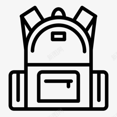 背包包学校标志系列图标图标
