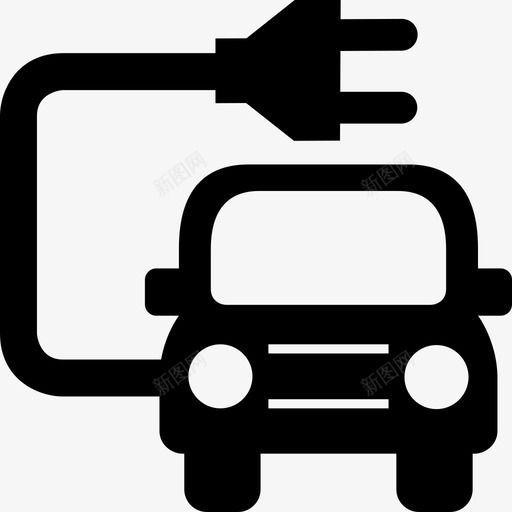 电动车充电环保图标svg_新图网 https://ixintu.com 充电 插头 环保 电动车