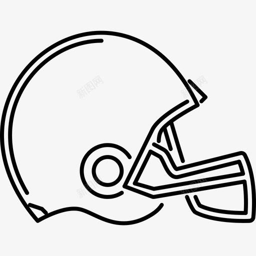 橄榄球头盔装备运动图标svg_新图网 https://ixintu.com 橄榄球头盔 装备 训练 运动 运动装备64x64