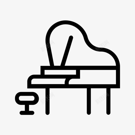 钢琴乐器音乐图标svg_新图网 https://ixintu.com 乐器 声音 钢琴 音乐