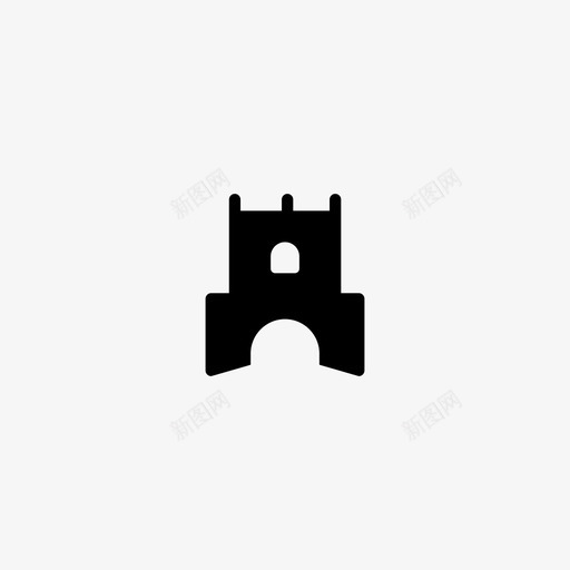 堡垒城堡防御图标svg_新图网 https://ixintu.com 中世纪 城堡 堡垒 小图标 防御