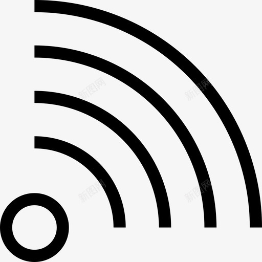 wifi免费互联网图标svg_新图网 https://ixintu.com wifi 互联网 免费 线性套餐 路线