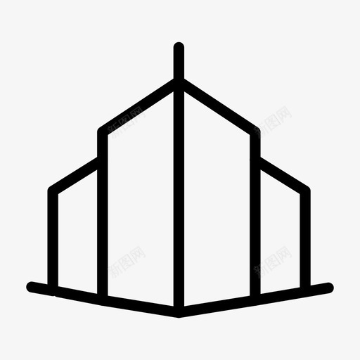 三维三维建筑建模图标svg_新图网 https://ixintu.com sketchup 三维建筑 三维设计 建模 用户界面