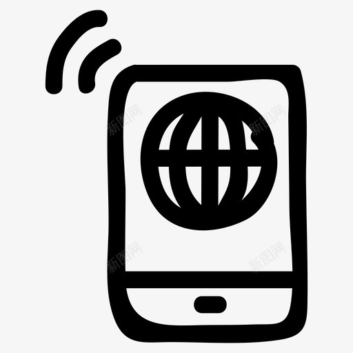 电话手机设备图标svg_新图网 https://ixintu.com 信号 手机 智能手机 电子手绘图标 电话 设备