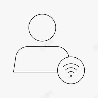 无线用户连接个人图标图标