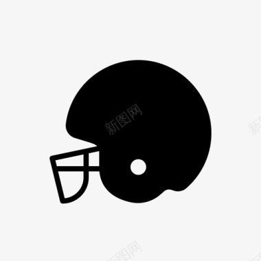 美式足球头盔游戏橄榄球图标图标