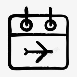 2期飞行日期假期旅程图标高清图片