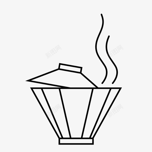 热茶碗瓷器图标svg_新图网 https://ixintu.com 中国茶道 热茶 瓷器 盖碗 碗 茶道